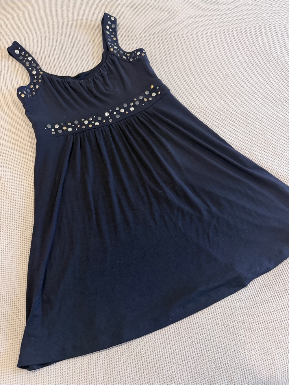 a.n.a Navy Maxi Dress with Silver Stud Accents